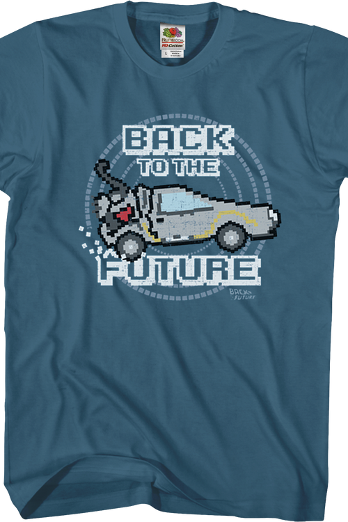 8-Bit DeLorean Back To The Future T-Shirtmain product image