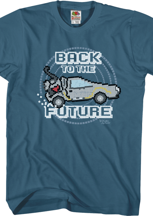 8-Bit DeLorean Back To The Future T-Shirt - main product image