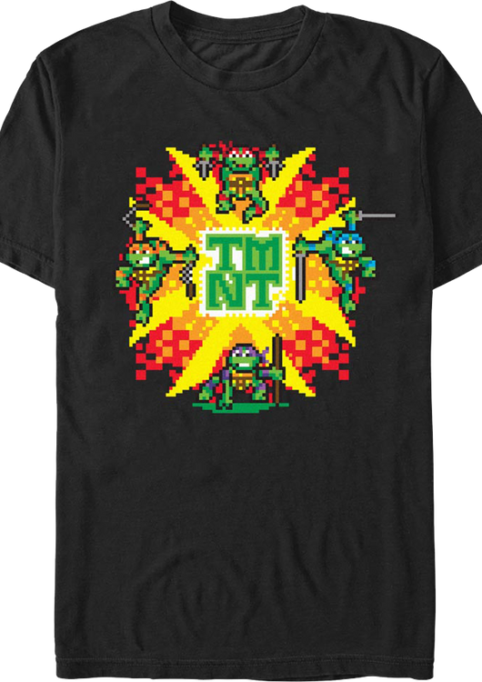 8-Bit Explosion Teenage Mutant Ninja Turtles T-Shirt - main product image
