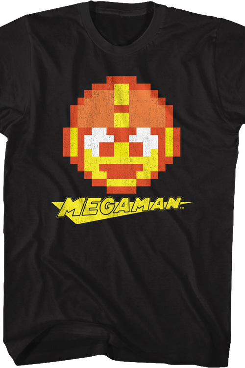 8-Bit Head Shot Mega Man T-Shirtmain product image