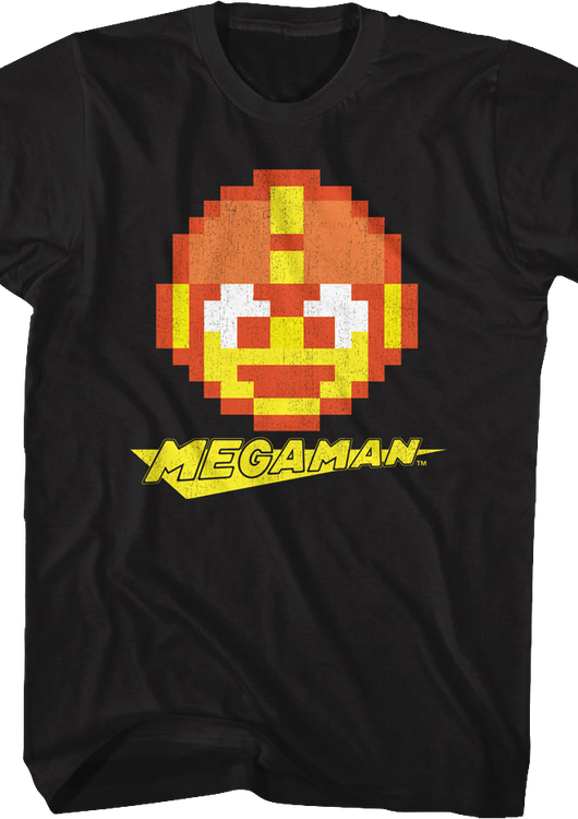 8-Bit Head Shot Mega Man T-Shirt - main product image