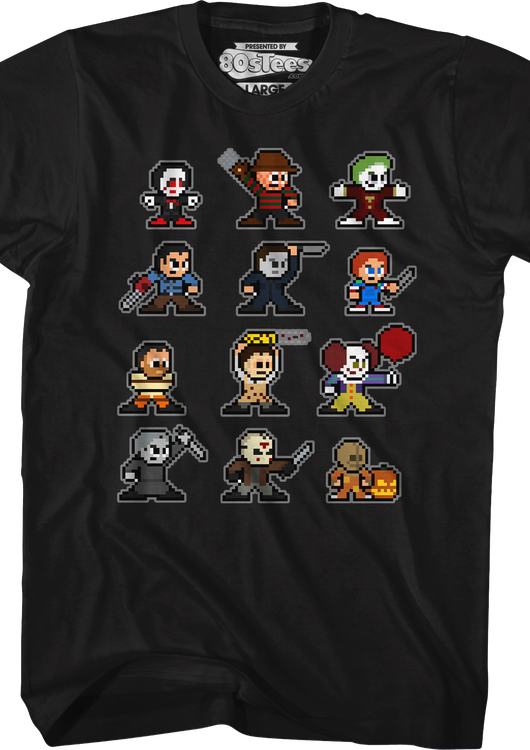 8-Bit Horror Icons T-Shirt - main product image