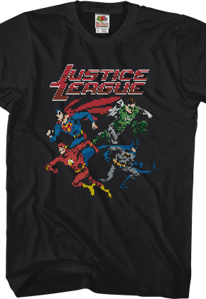 8-Bit Justice League T-Shirt
