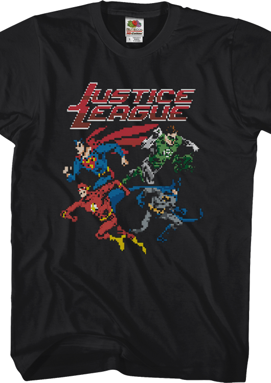 8-Bit Justice League T-Shirt - main product image