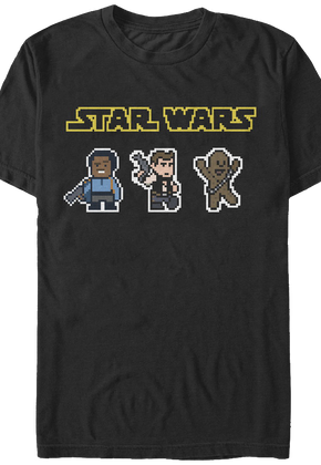 8-Bit Lando Han Chewie Star Wars T-Shirt
