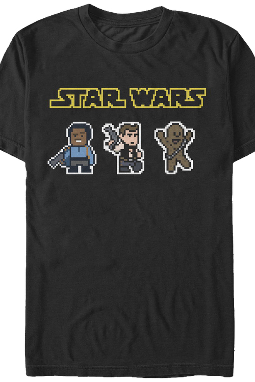 8-Bit Lando Han Chewie Star Wars T-Shirtmain product image