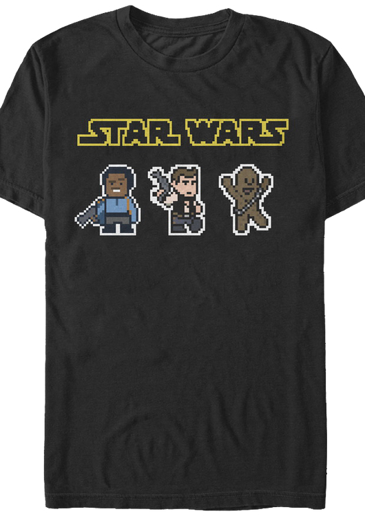 8-Bit Lando Han Chewie Star Wars T-Shirt - main product image
