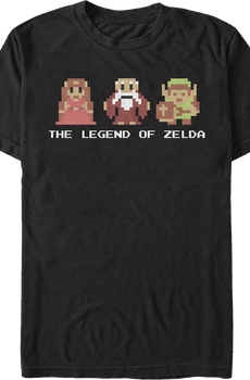 8-Bit Legend of Zelda Characters Nintendo T-Shirt