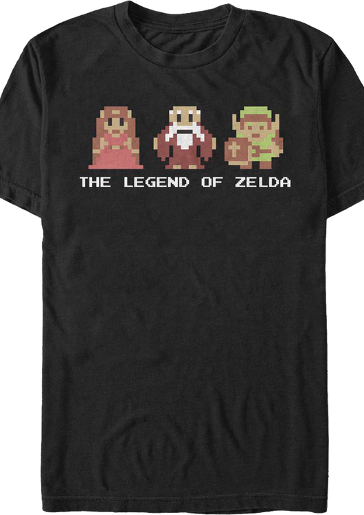 8-Bit Legend of Zelda Characters Nintendo T-Shirt - main product image
