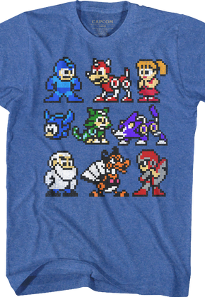 8-Bit Cast Mega Man T-Shirt