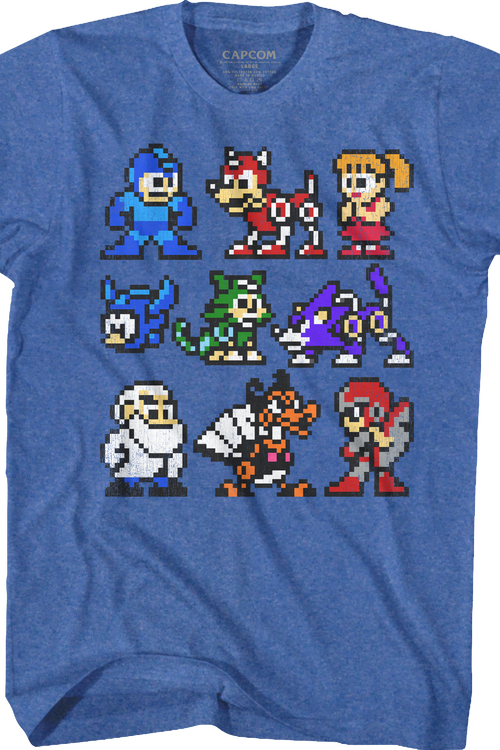 8-Bit Cast Mega Man T-Shirtmain product image