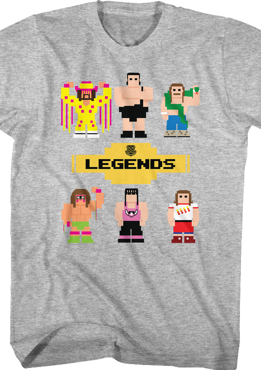 8-Bit WWE Wrestling Legends T-Shirt - main product image