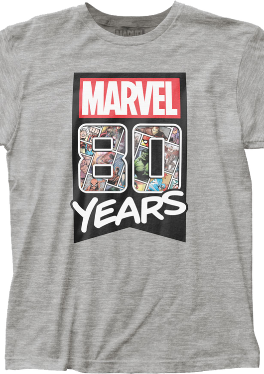 80 Years Marvel Comics T-Shirt - main product image