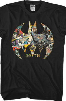 80th Anniversary Bat Symbol Collage Batman T-Shirt