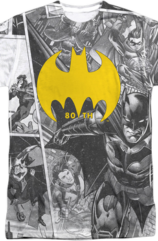 80th Anniversary Collage Batman T-Shirt