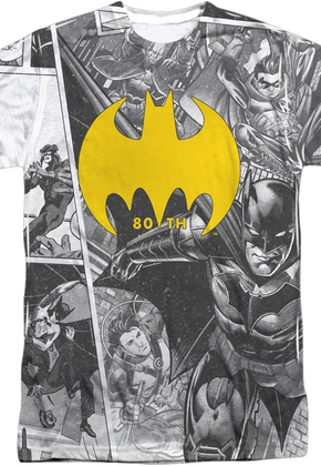 80th Anniversary Collage Batman T-Shirt