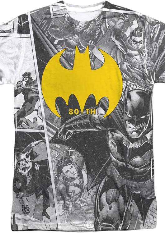 80th Anniversary Collage Batman T-Shirt - main product image