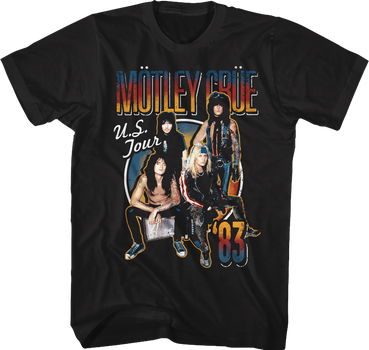 T-Shirt Mötley Crüe Vintage 'Shout At The Devil '83 Tour' - Uomo, Colore Nero, Manica Corta