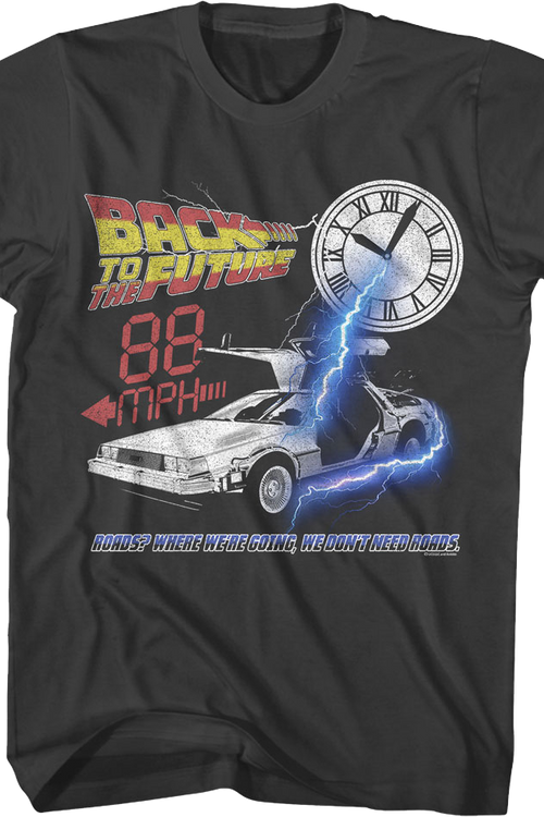 88 MPH We Don't Need Roads Back To The Future T-Shirtmain product image