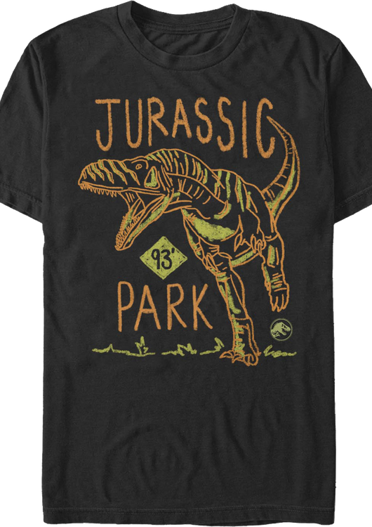 93 Sketch Jurassic Park T-Shirt - main product image