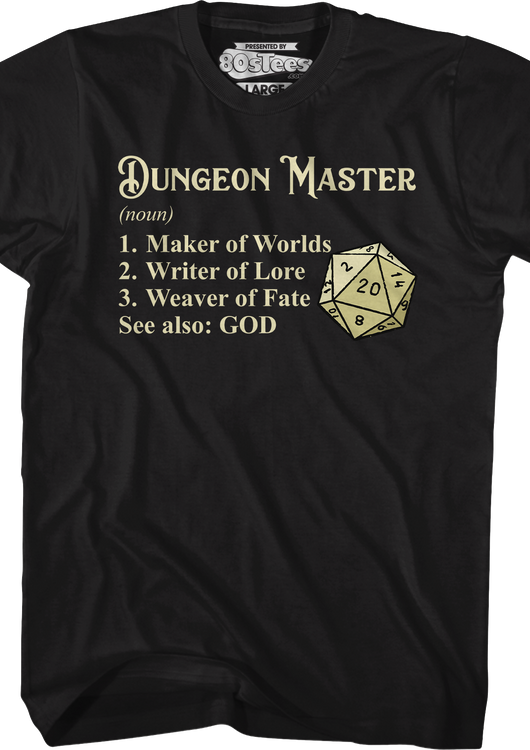 Dungeon Master Definitions T-Shirt - main product image