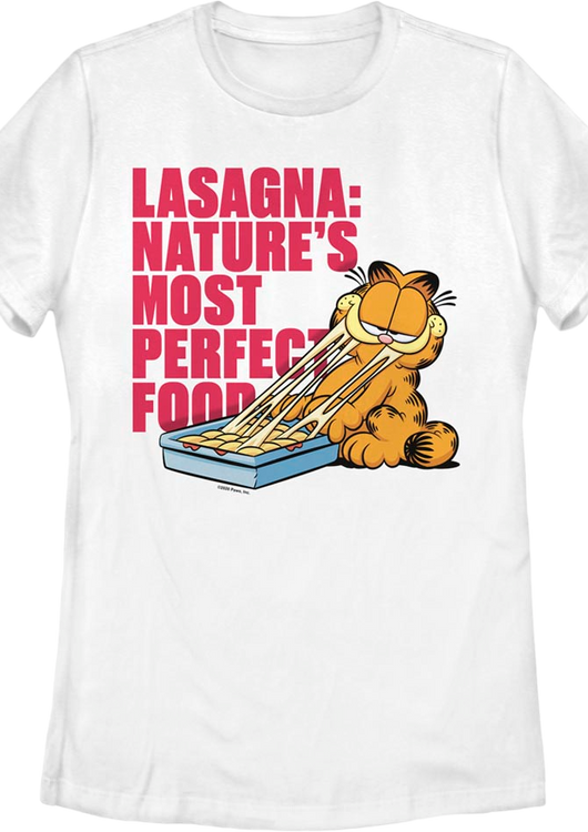 Womens Lasagna Nature's Most Perfect Food Garfield Shirt - main product image
