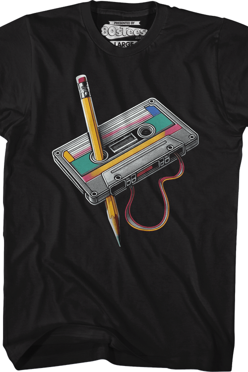 Herren T-Shirt Mit Tape-Kassette Motiv – Musik T-Shirt, 100% Baumwolle, Siebdruck, Größen S-5XL, Lässiger Schnitt