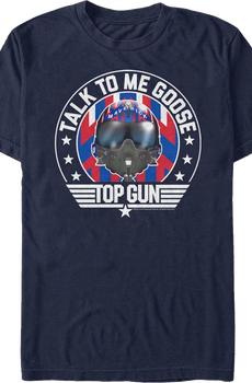 Talk To Me Goose Helmet Top Gun T-Shirt