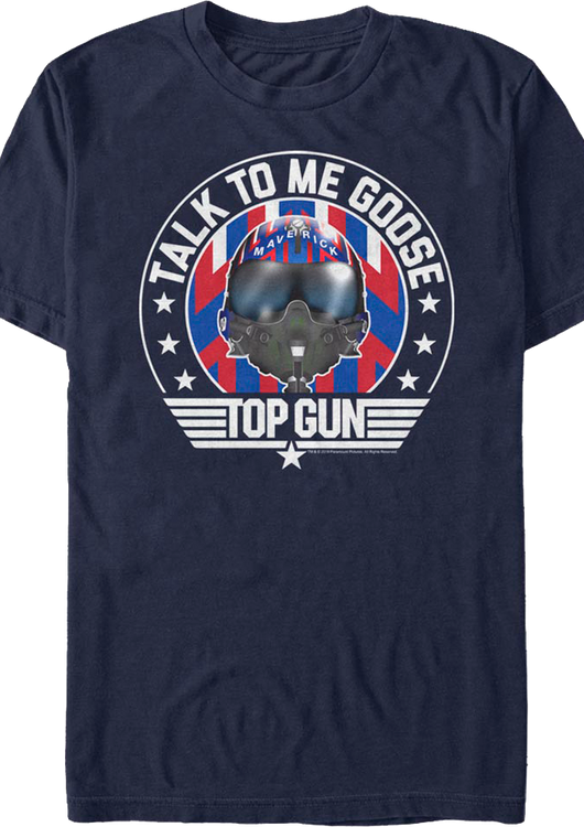 Talk To Me Goose Helmet Top Gun T-Shirt - main product image