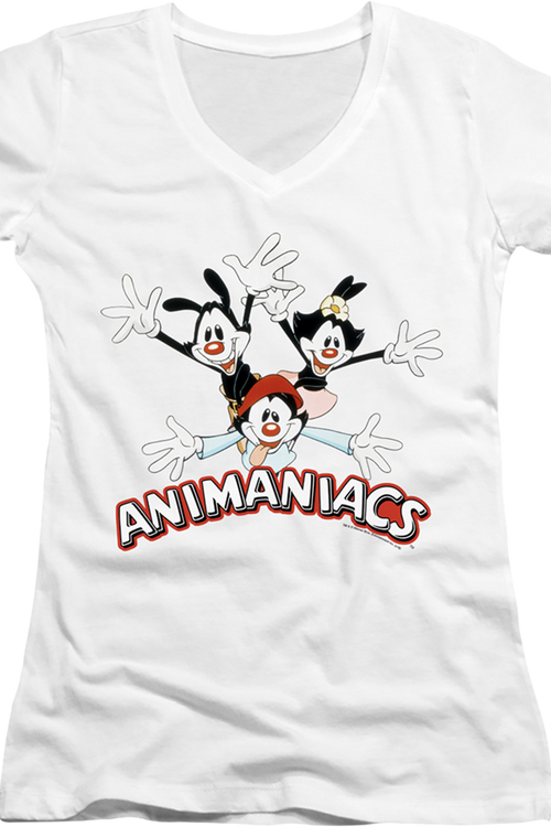 Ladies Yakko Wakko and Dot Animaniacs V-Neck Shirtmain product image