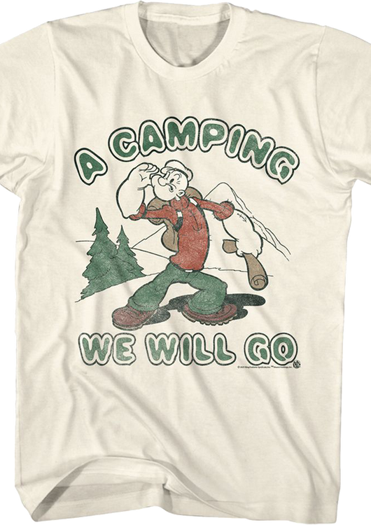 A Camping We Will Go Popeye T-Shirt - main product image