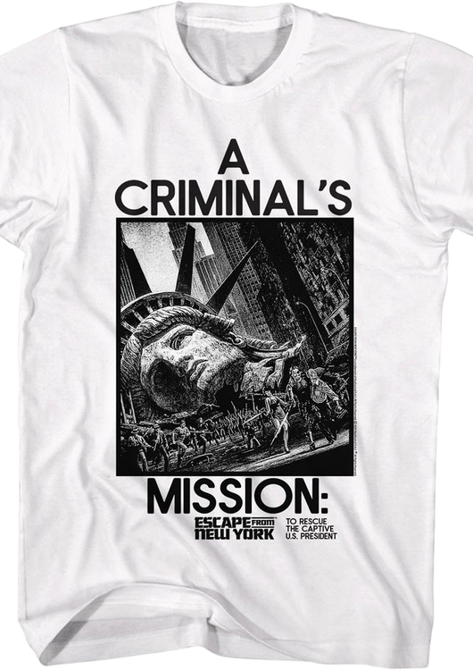 A Criminal's Mission Escape From New York T-Shirt - main product image