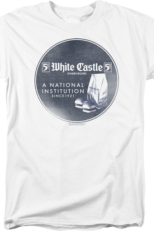 A National Institution Since 1921 White Castle T-Shirtmain product image