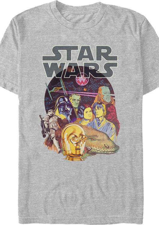 A New Hope Cast Collage Star Wars T-Shirt - main product image