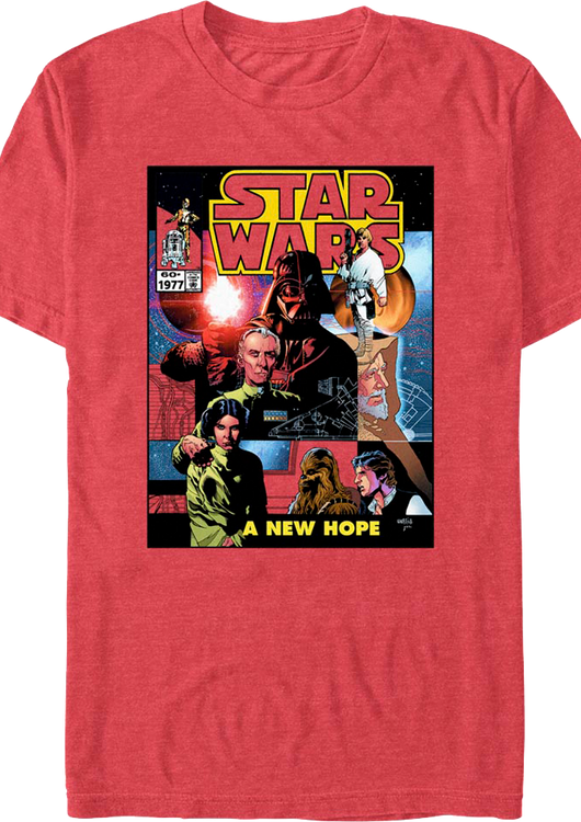 A New Hope Comic Book Cover Star Wars T-Shirt - main product image