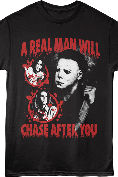 A Real Man Will Chase After You Halloween T-Shirt - main product image