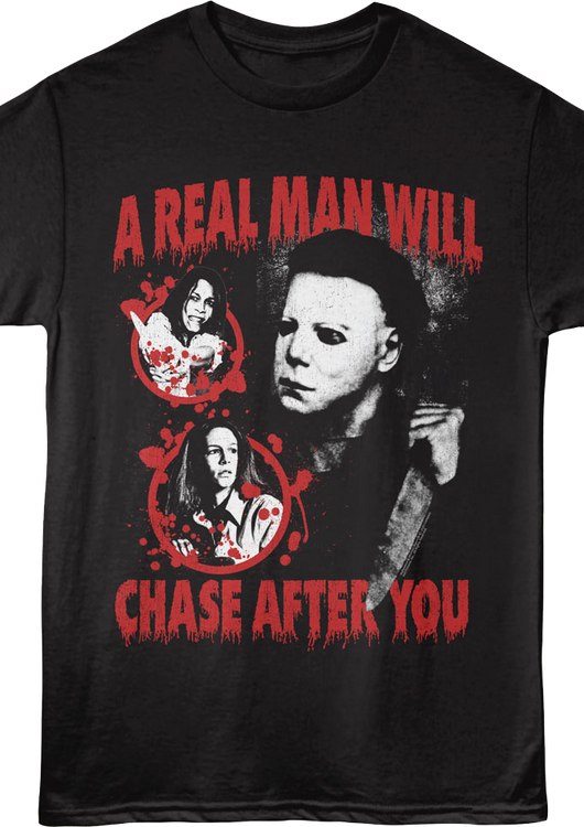 A Real Man Will Chase After You Halloween T-Shirt - main product image