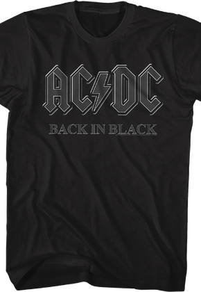Back In Black Classic Logo ACDC T-Shirt