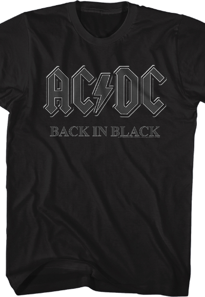 Back In Black Classic Logo ACDC T-Shirt