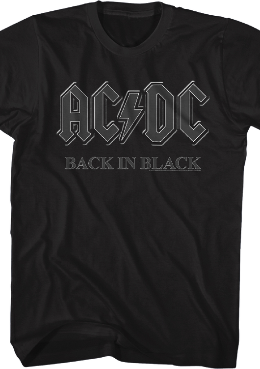 Back In Black Classic Logo ACDC T-Shirt - main product image
