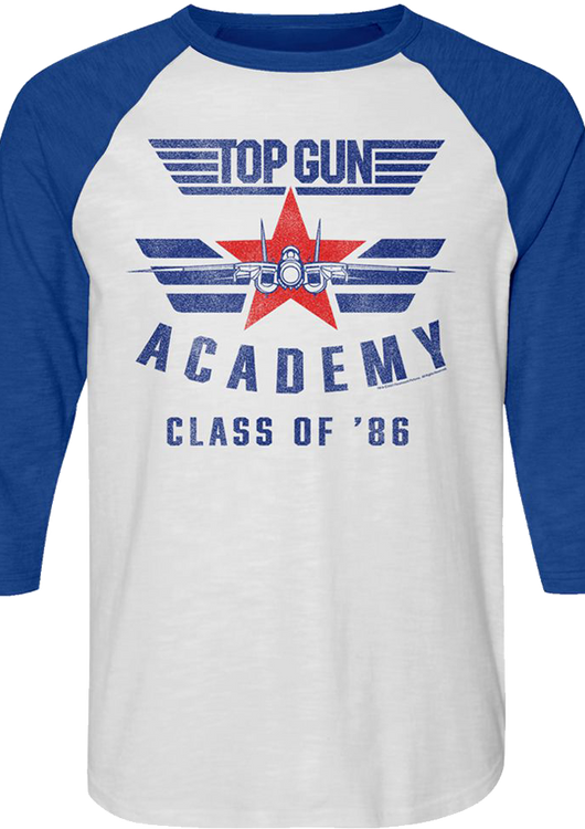 Academy Class Of '86 Top Gun Raglan Baseball Shirt - main product image