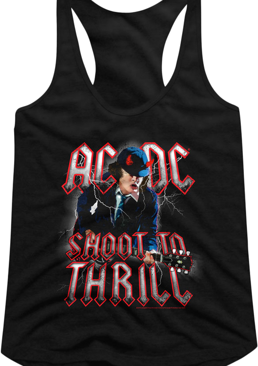 Ladies ACDC Shoot To Thrill Racerback Tank Top - main product image