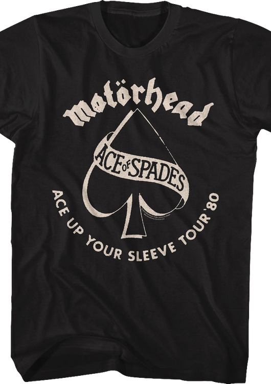 Ace Up Your Sleeve Tour '80 Motorhead T-Shirt - main product image