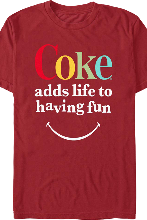 Adds Life To Having Fun Coca-Cola T-Shirtmain product image