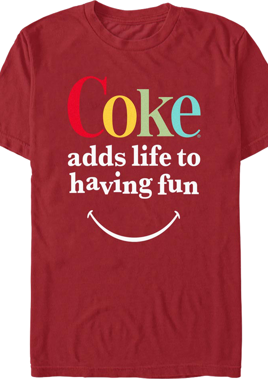 Adds Life To Having Fun Coca-Cola T-Shirt - main product image