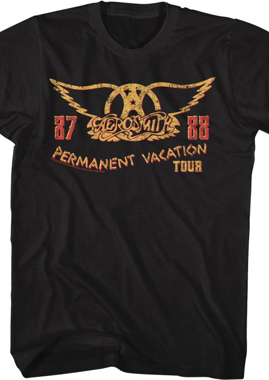 87-88 Permanent Vacation Tour Aerosmith T-Shirt - main product image
