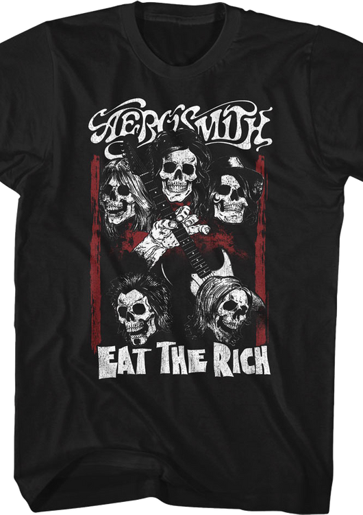 Eat The Rich Skulls Aerosmith T-Shirt - main product image