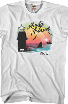 Airbrush Amity Island Jaws T-Shirt