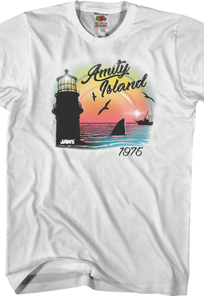 Airbrush Amity Island Jaws T-Shirt
