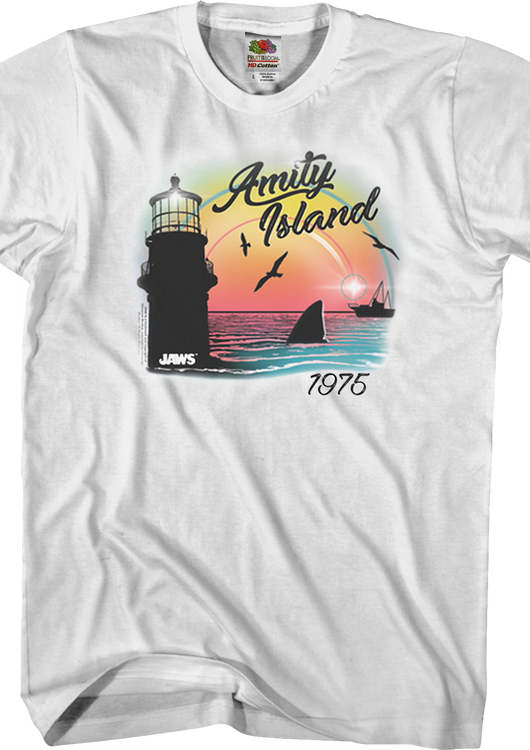 Airbrush Amity Island Jaws T-Shirt - main product image